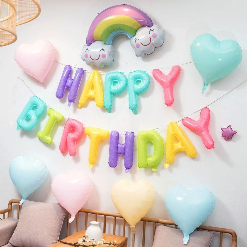 Birthday party decor with vibrant balloons and table setup in Bhiwadi
